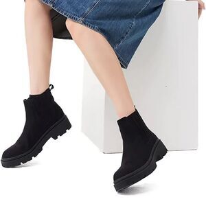 READY SALTED Women's Chunky Platform Chelsea Boots sz 8 NEW # M133